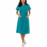 Scrub dress for lady doctor or sister green 2 1
